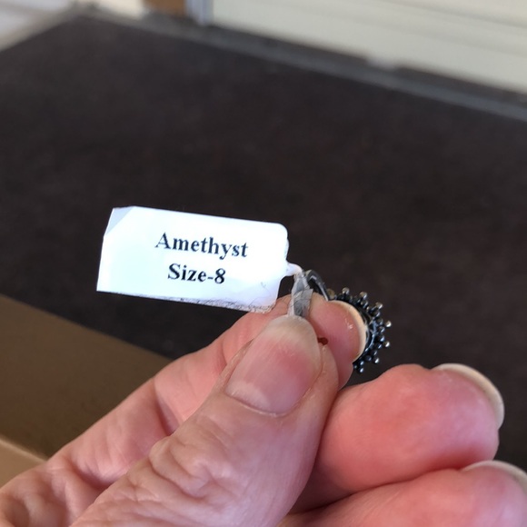 NWT Stunning Amethyst & 925 Sterling Silver Ring 💍 Size 8 - Picture 10 of 17